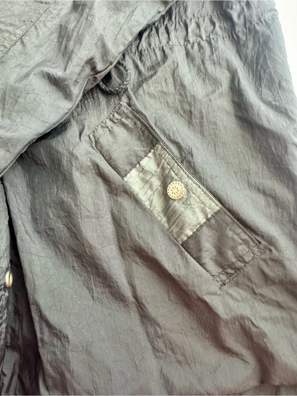 Vintage Utex Design Black Parka Jacket Water Resistant Removable Hood